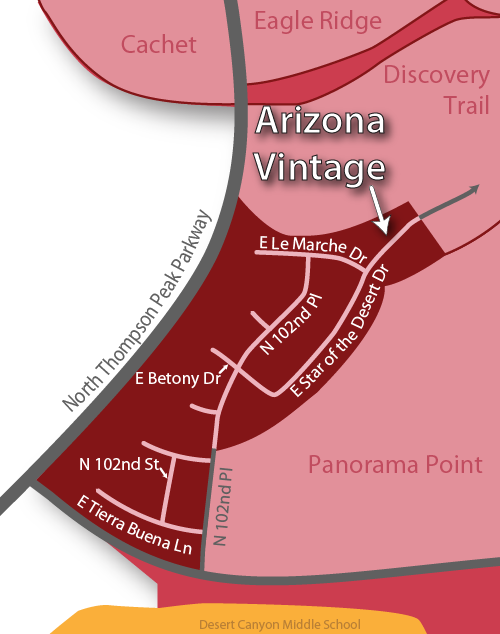 Arizona Vintage Real Estate Map