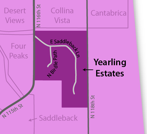 Yearling Estates Real Estate Map