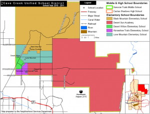 Cave Creek Unified School District Boundary Map • Sibbach.com