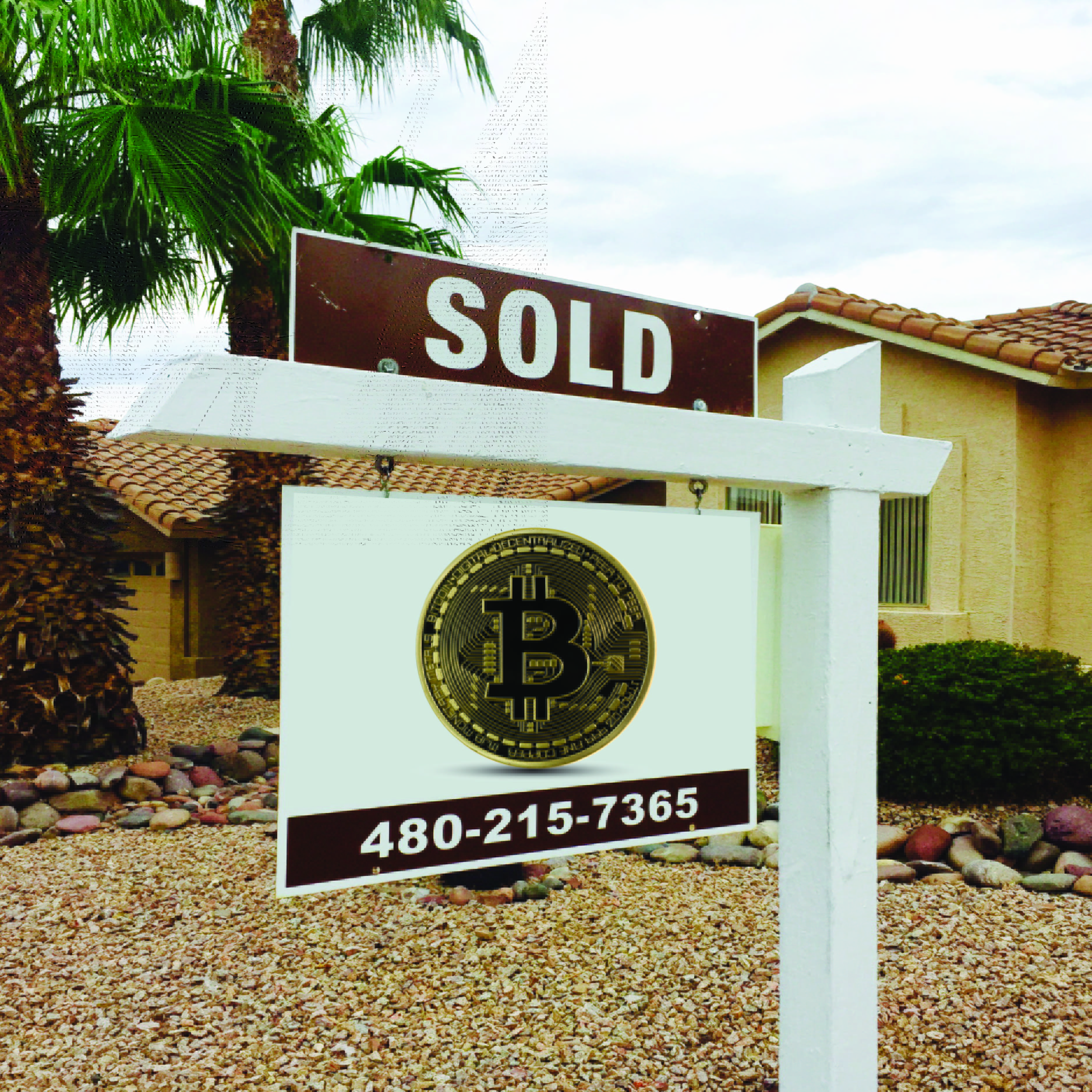 Sibbach Team "For Sale" Sign With Bitcoin Logo